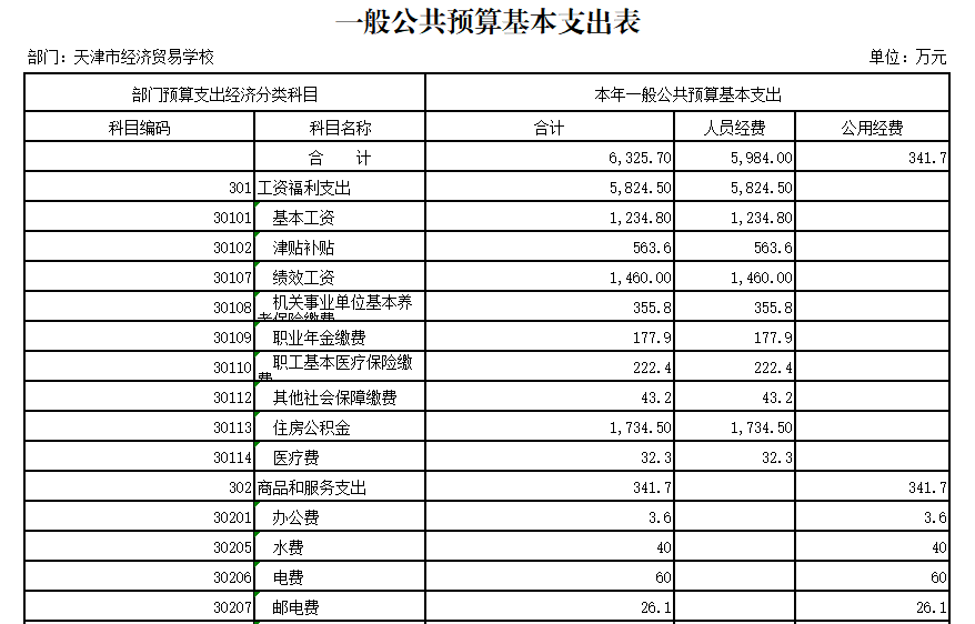 经贸学校2024年预算表(图9)