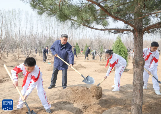 习近平在参加首都义务植树活动时强调 全民植树增绿 共建美丽中国(图1)